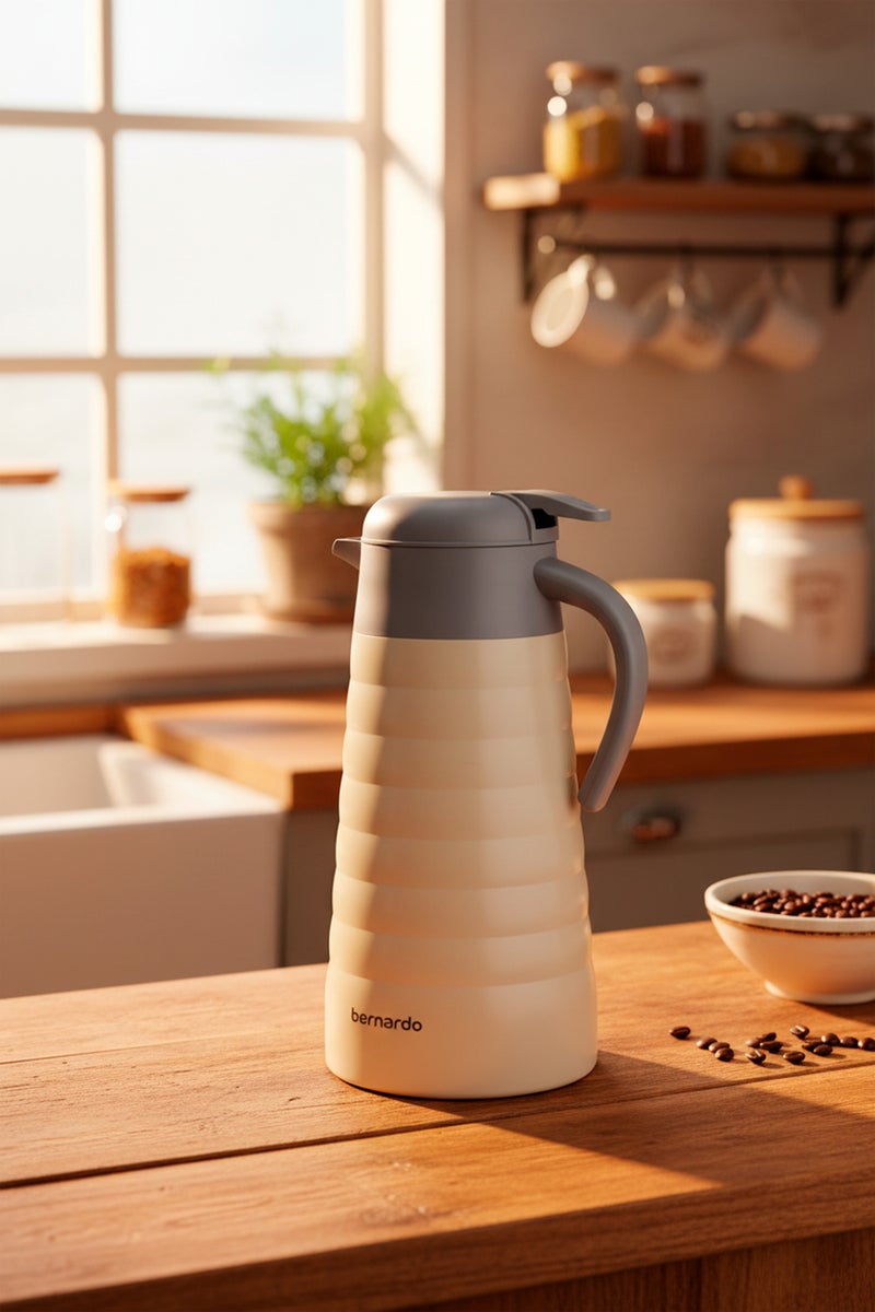 Bernardo Nora 2 Liter Steel Thermos Cream (Made in Turkey) - Image 4